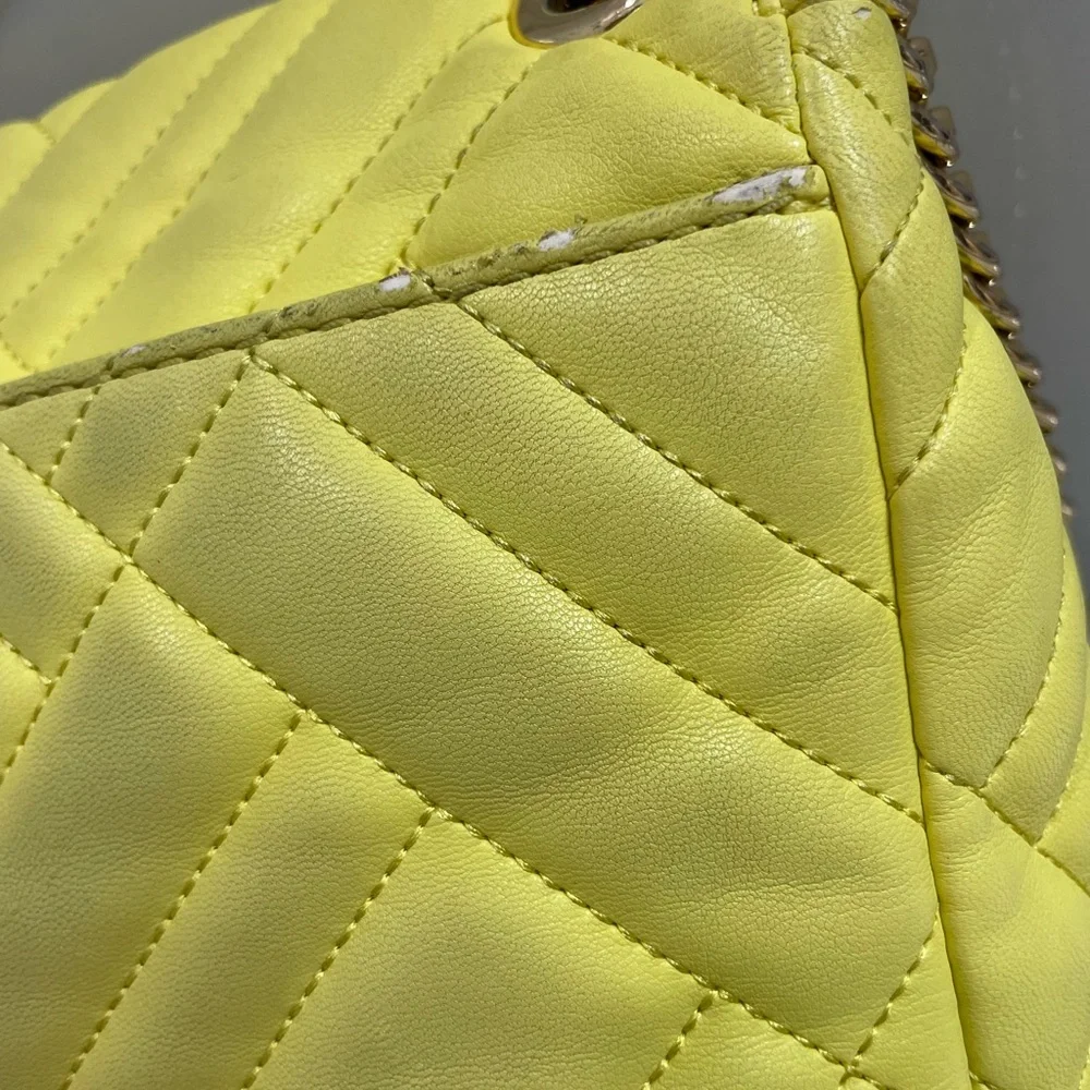 Michael Kors 35SOGP6F2U Peyton Medium Shoulder Flap Vegan Faux Sunshine - Picture 14 of 16